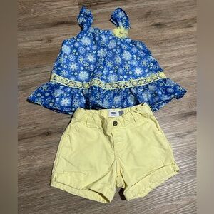 Yellow and blue toddler outfit 4T